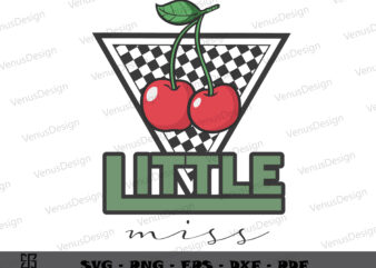 Little Miss Cherry Chess Board Cutting Files, Trending Tshirt Design