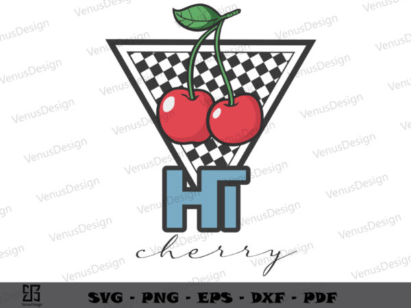 Hi cherry chess board svg design, trending tshirt design