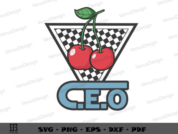 C.e.o cherry chess board svg cutting files, trending tee design