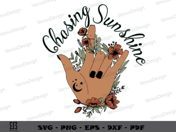 Retro chasing sunshine svg cricut, summer shirt design