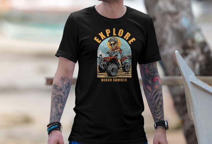 Explore Beach Tshirt Design