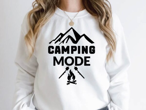 Camping mode t shirt vector file