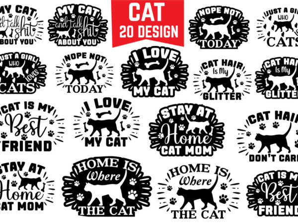 Cat svg bundle t shirt vector file