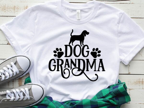 Dog grandma t shirt vector illustration