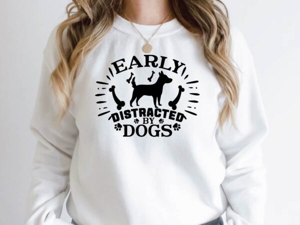 Early distracted by dogs vector clipart