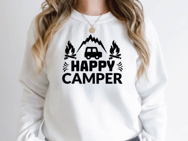 Happy camper graphic t shirt