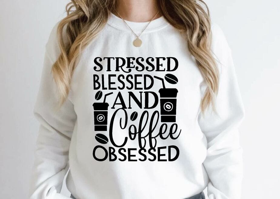 stressed blessed and coffee obsessed - Buy t-shirt designs