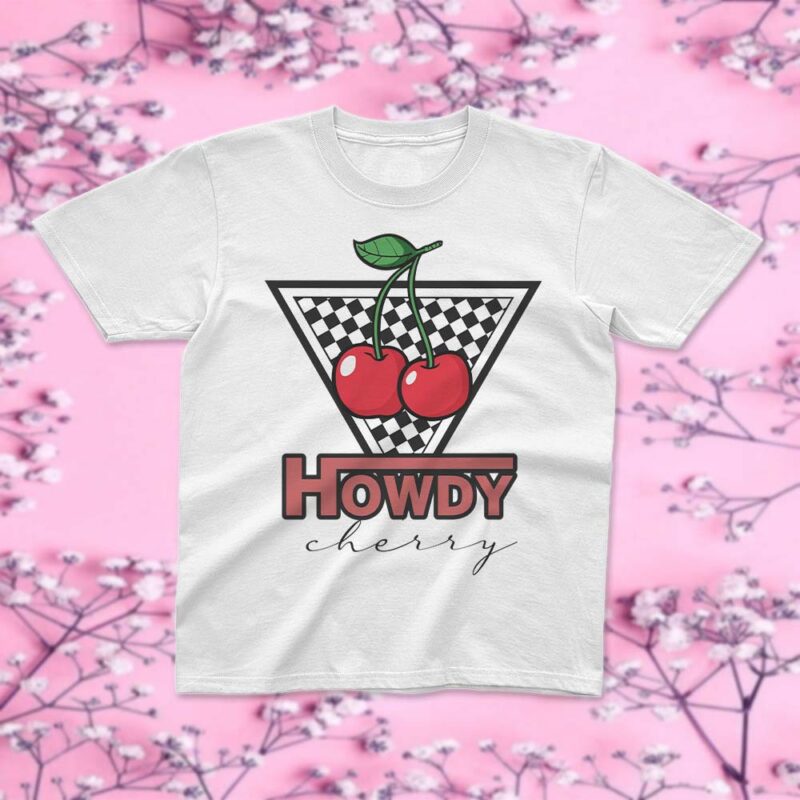 Howdy Cherry Chess Board SVG Shirt Design, Trending Tee Design