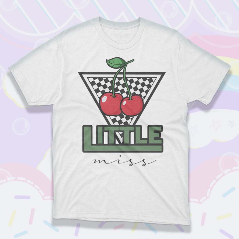 Little Miss Cherry Chess Board Cutting Files, Trending Tshirt Design