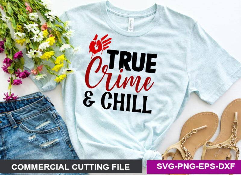 Ture Crime SVG T shirt Design Bundle