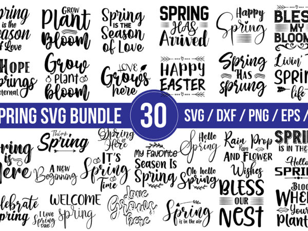 Spring svg bundle t shirt template vector