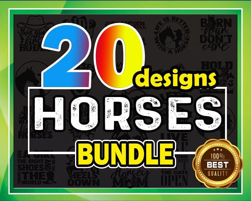 20 Horses Bundle, Horses SVG Cut Files, Cowgirl Clipart, Hold Your Horses, Commercial Use, Instant Download, Printable Vector Clip Art 715922853