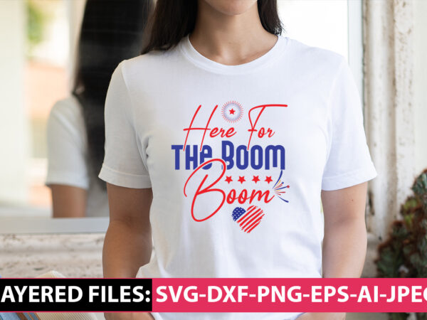 Here for the boom boom vector t-shirt design