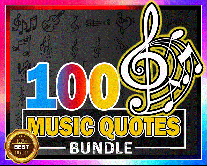 Bundle 100 Music Quotes SVG/PNG, Music Svg, Music Svg Bundle, Music PNG bundle, Music Sayings Svg, Music Png, Instant Download 1031586165