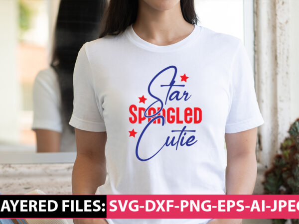 Star spangled cutie vector t-shirt design