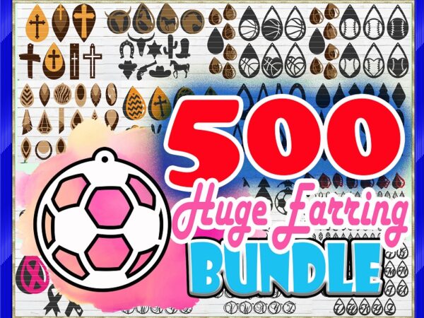 500 huge earring designs svg bundle, different earring designs, cuttable leather wood acrylic, svg cut files, instant digital download 690958284