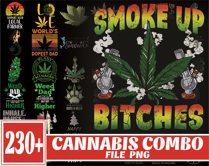 Combo 230+ Canabis PNG Bundle, Smoke weed Png, Weed Cannabis PNG, Skull Png Dope Bundle, Roll Me A Blunt Png, Sublimation Digital Design CB936720718