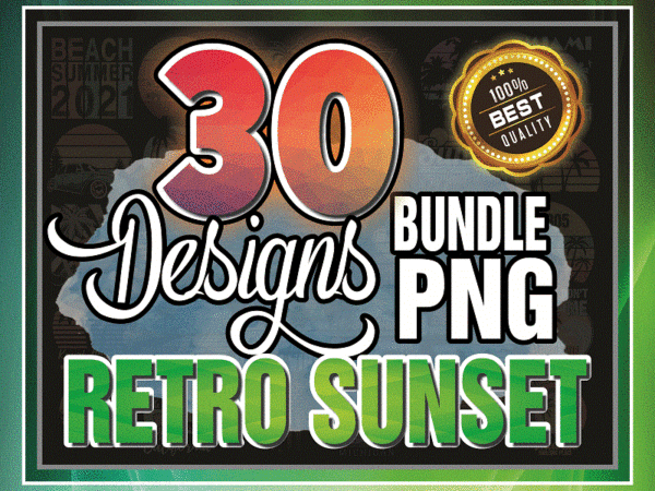 Https://svgpackages.com 30 designs retro sunset png bundle, vintage retro sunset beach png, retro 1980s 1990s vaporwave palm trees, retro sunset beach lover png 959658746