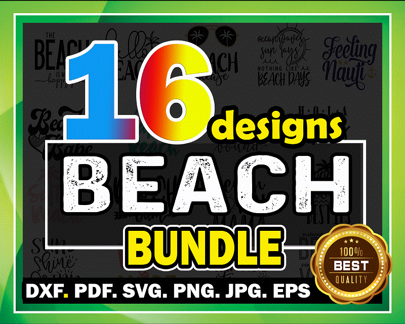 16 Beach Bundle Svg, Beach Shirts SVG, Beach, Salty Beach, Hola Beach, Eps dxf png, Summer Bundle Svg, Silhouette Cricut, Digital Download 967586060