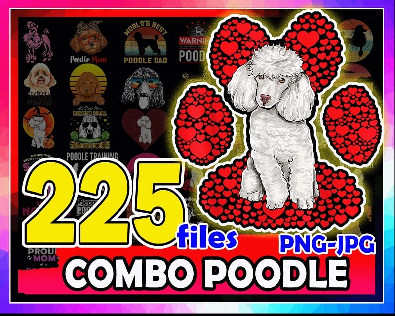 Combo 225 Poodle PNG/JPG Bundle, Warning Poodle, Silhouette dog png, Printable Poodle, Poodle Training, Poodle Mom, Digital Download 1035891735