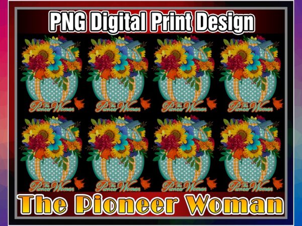 The pioneer woman, sublimation design, png file 300 dpi for shirts mugs transfers, floral pumpkin, pattern, fall, digital download 1038904898