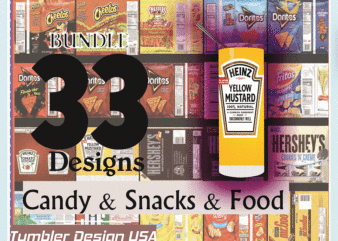 Combo 33 Candy & Snacks & Food Various Designs Tumber, 20oz Skinny Straight,Template for Sublimation,Full Tumbler, PNG Digital Download 1014533239