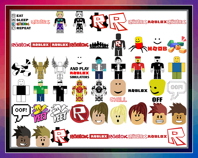 Roblox svg, Roblox face svg, Png, Dxf, Cutting File - Inspire Uplift