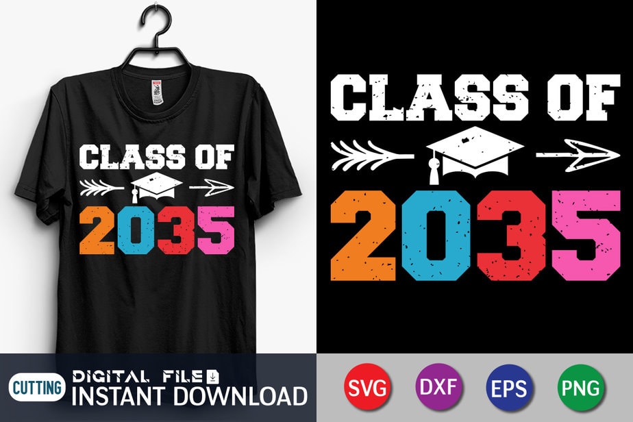 Class Of 2035 Graduation Shirt Print template - Buy t-shirt designs