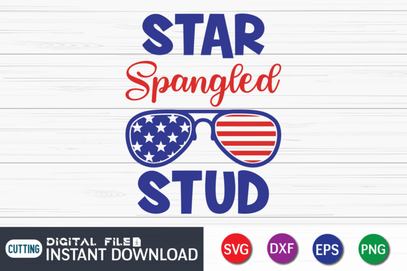 Star Spangled Stud 4th of july t shirt vector illustration