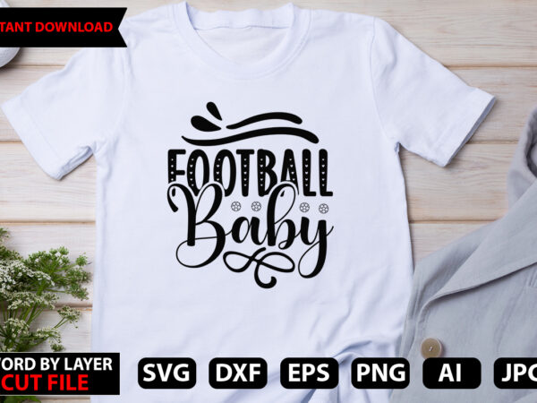 Football baby vector t-shirt design