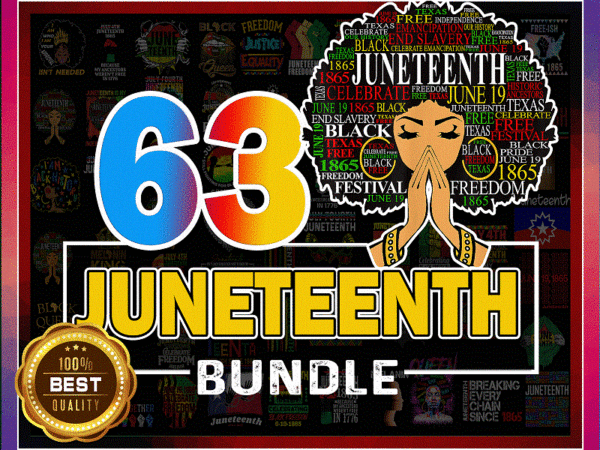 Https://svgpackages.com 63 juneteenth png, juneteenth black americans independence 1865, melanin king, black queen, black freedom justice png, digital download 1003989529 graphic t shirt