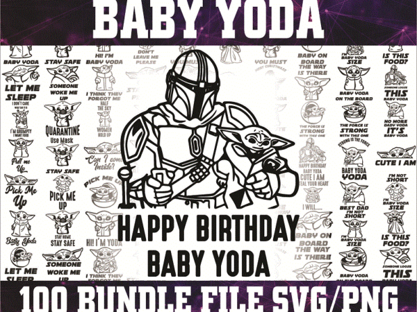 100 designs baby yoda svg bundle, baby yoda svg, starwars svg, starwars fan svg, baby yoda silhouette, baby yoda cut file 1006561232