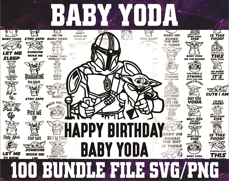 100 Designs Baby Yoda SVG Bundle, Baby yoda svg, starwars svg, starwars fan svg, baby yoda silhouette, baby yoda cut file 1006561232