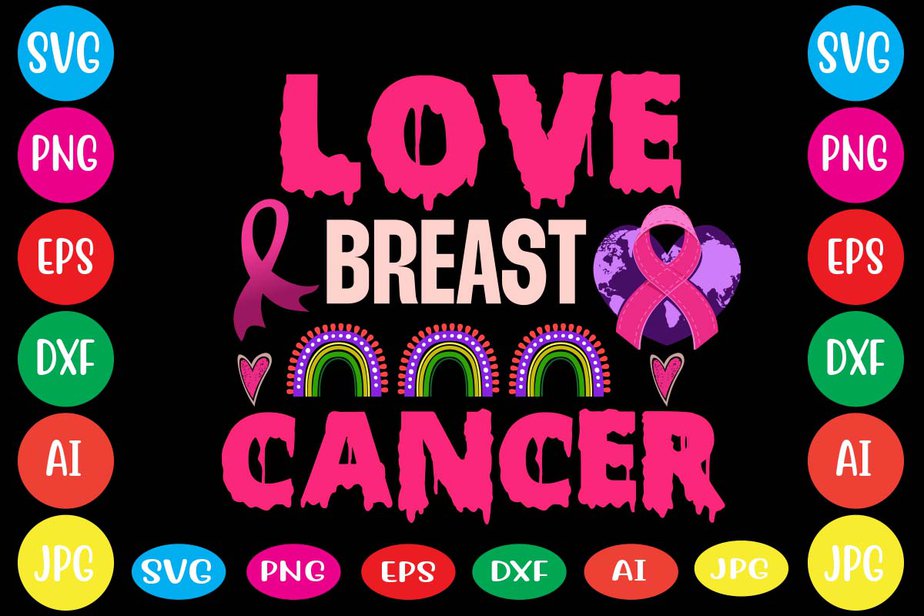 Love Breast Cancer,Breast cancer awareness svg cut file , breast