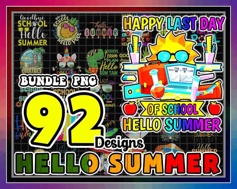 Bundle 92 Designs Hello summer PNG, Summer Vibes, Beach, Gnome summer, funny summer, Sublimation, Summer Vacation, Digital download 1006797175