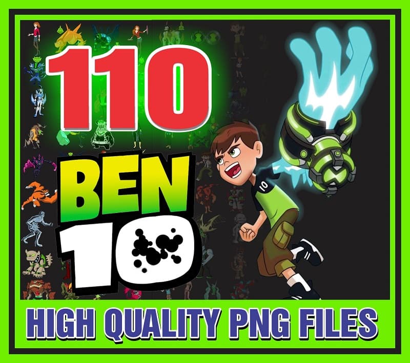 https://svgpackages.com 110 BEN 10 Clipart Png Bundle, Ben 10 Paper, Ben 10 Characters, Ben 10 Cartoon Png, Printable, Transparent Backgrounds, Instant Download 998983959