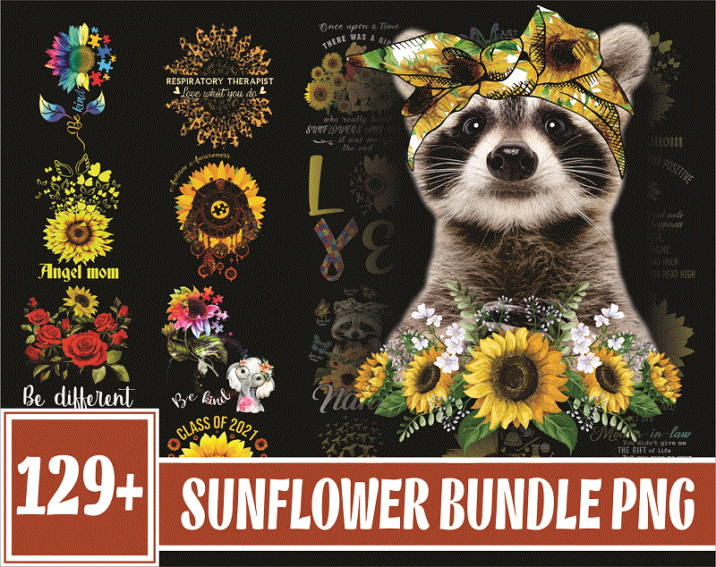 Bundle 130+ Png Sunflower, Bundle Sundflower Design For Sublimation Print Png, Mother’s Day png, Digital PNG, Instant Download 1000395506