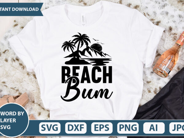 Beach bum vector t-shirt design