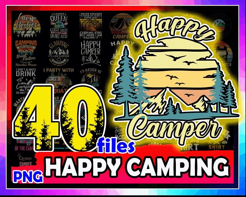 40 Designs Happy Camping PNG Bundle, Happy Camper Png, Queen of Camper, Best Campest png, Truck Camping png, Camping Lover, Instant Download 963420516