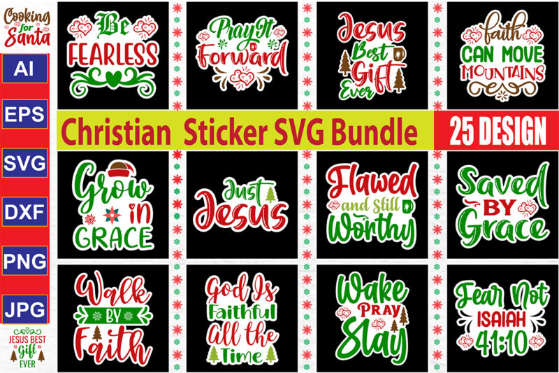 Christain sticker svg bundle