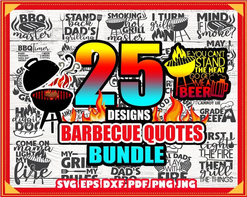 25 Barbecue Quotes SVG Bundle, Barbecue Cut File, BBQ Master Clipart, Dad’s BBQ Vector, Daddy’s Grill, Commercial Use, Instant Download 815251753