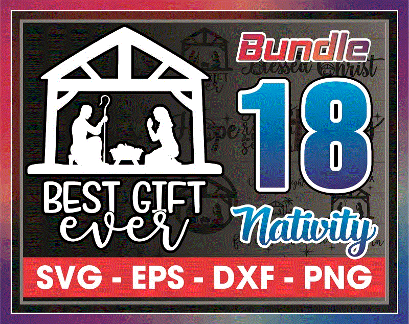 18 Nativity SVG Bundle / Cut File / Cricut / Commercial use / Nativity SVG / Christmas SVG / Christmas Decoration / Clip art / Vector 888926988