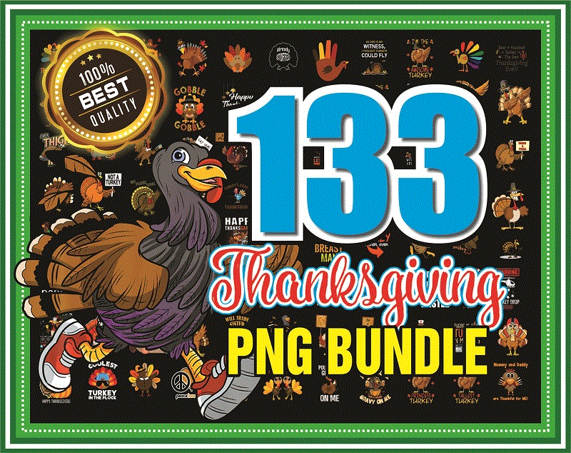 133 Thanksgiving PNG, Thanksgiving Turkey, Thankful Png, Blessed Png, Autumn Bundle, Fall Png Designs, Thanksgiving Fall, Digital Download 891112031