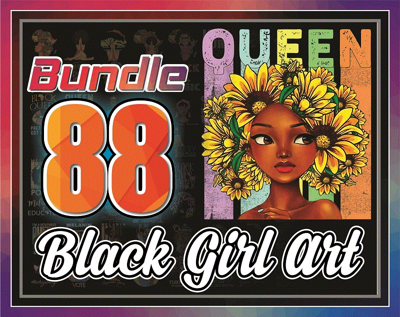 88 Black Girl Art Bundle, Black Women Strong png, Afro women png, Black Queen, Black Girl, Melanin png, Printable Digital, Instant Download 907035626