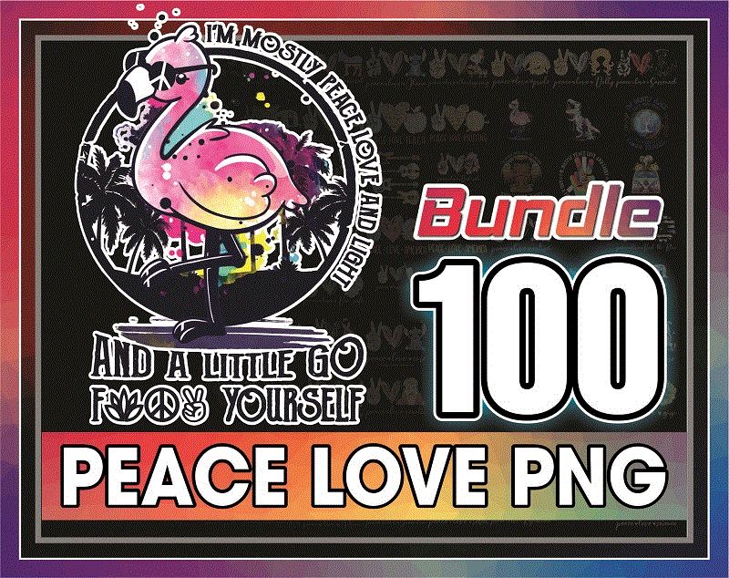 Bundle 100 Peace Love PNG, Peace Love And Hope Png File, Sunflower Png Download, Digital Print Design Sublimation Digital, Instant Download 929392492