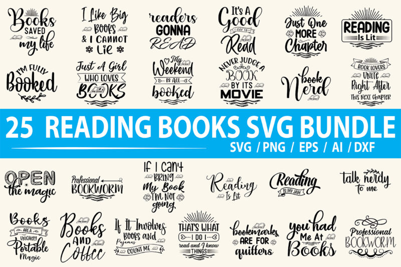 Reading Books SVG Bundle