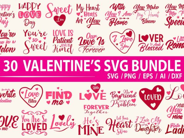 Valentines svg design bundle