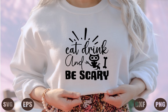 Eat drink and be scary vector clipart