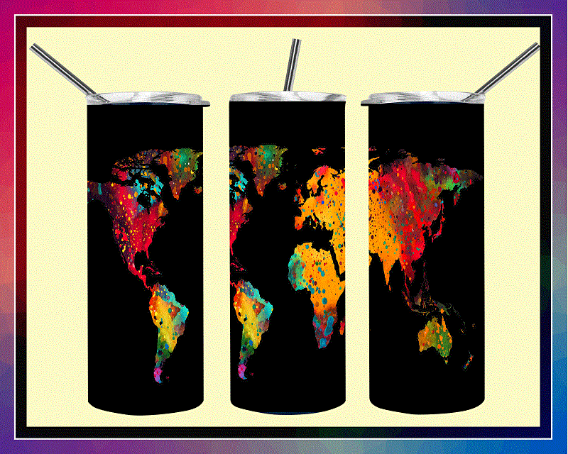 41 World Maps Multiple Styles, Straight Tapered, Template For Sublimation, Full Tumbler Wrap, Digital Download, Tumbler Sublimation 1000618922