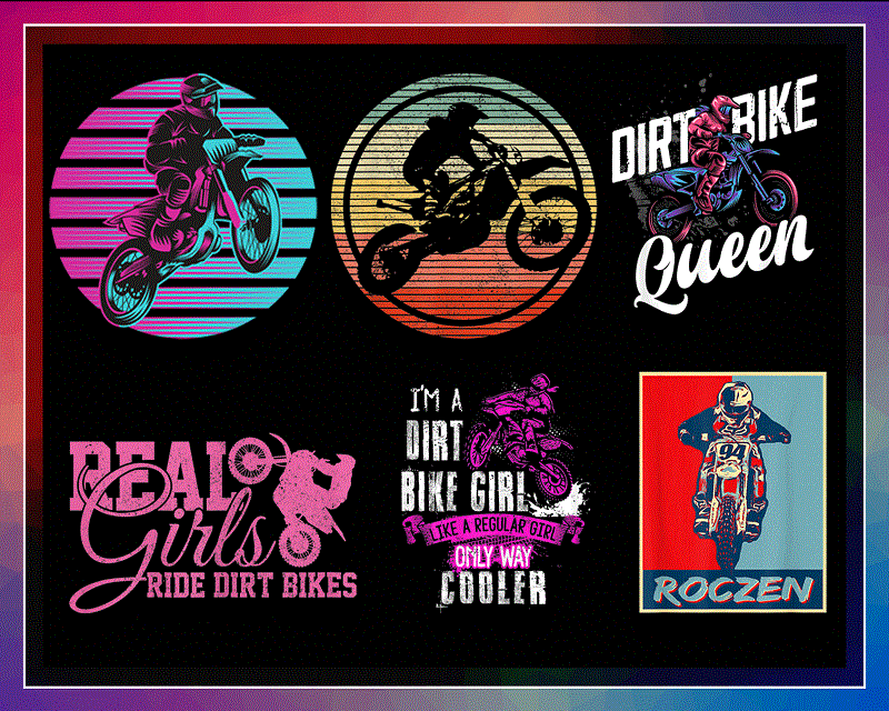 Bundle 54 Designs Motocross Png, Real Girl ride dirt bikes PNG, Dirt bike png, motorcycle png, vinyl motorbike png, dirtbike, Digital Download 923316451